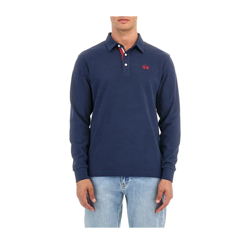 LA MARTINA Polo Polo Uomo Ruggero con logo Blu A24 - LA MARTINAZMP007JS005 - 07017 - M - Francavilla Moda